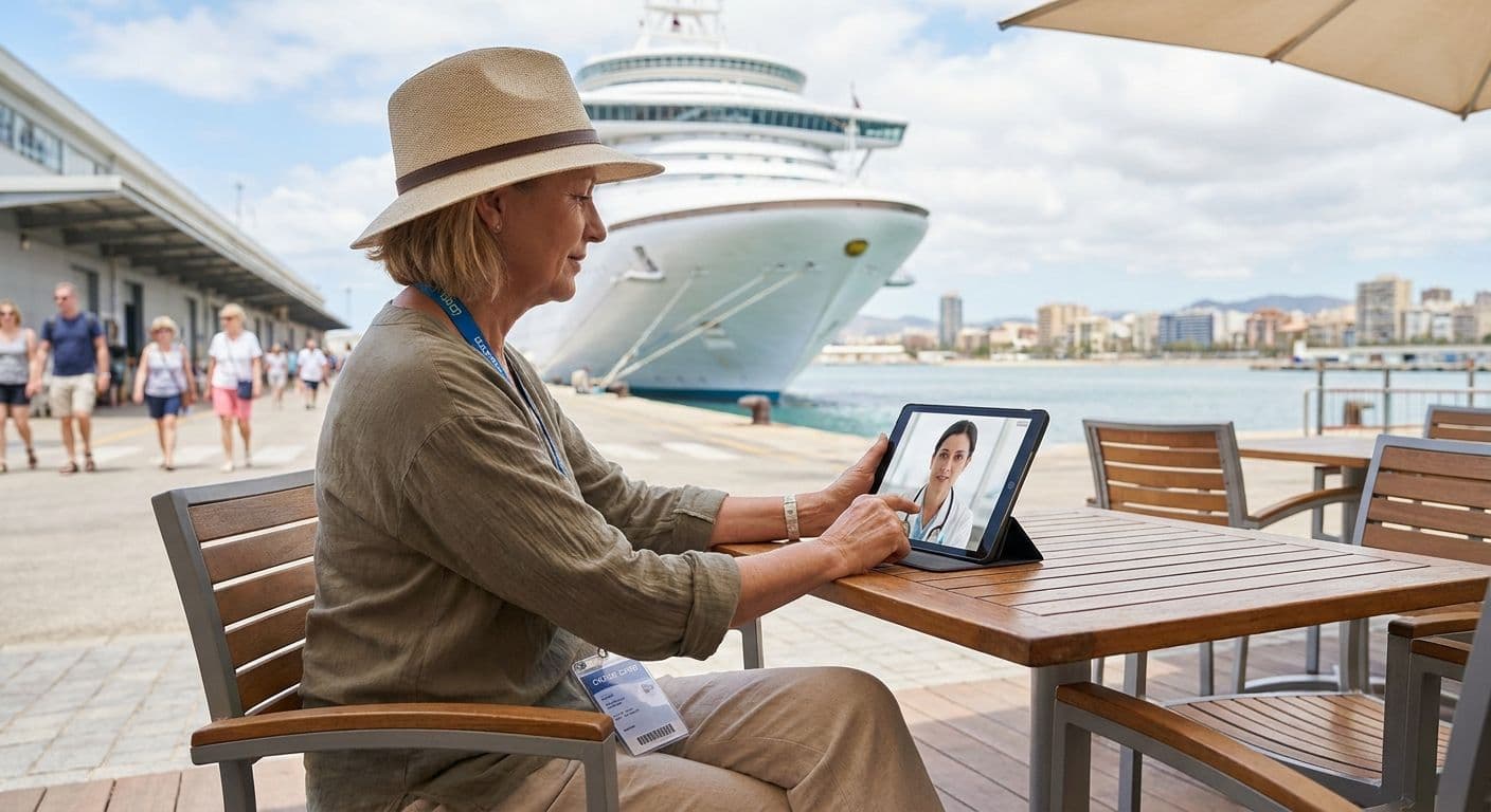 Online doctor consultations for cruise ship passengers in port